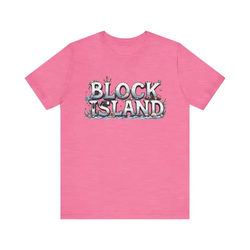Unisex T-shirt with classic Block Island coastal graphic design
