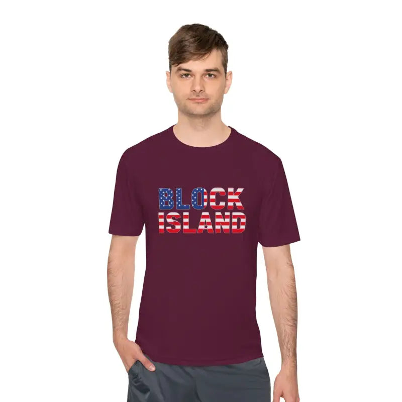 Ocean State Styles Block Island Flag Shirt Moisture Wicking