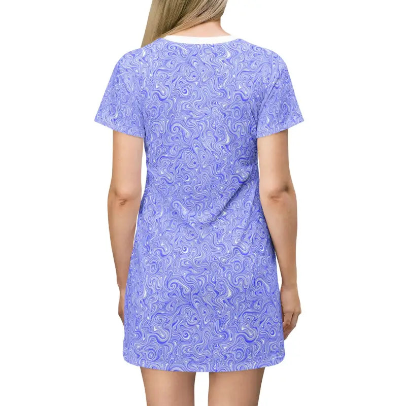 Ocean State Styles T Shirt Dress Swirl Pattern Lightweight
