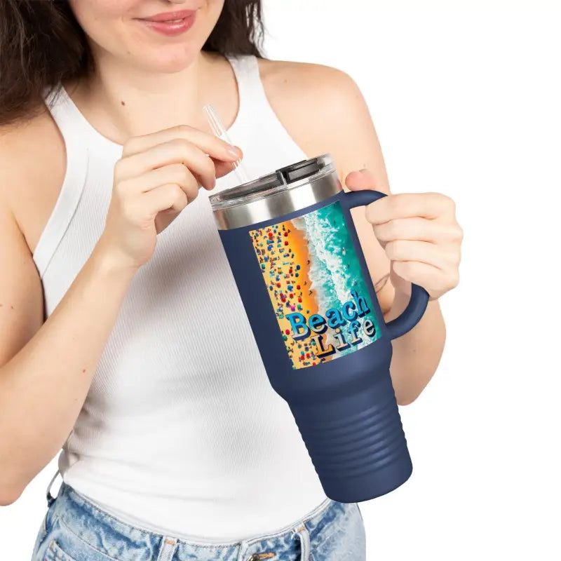 Ocean State Styles Tumbler Beach Life 40oz Travel Mug