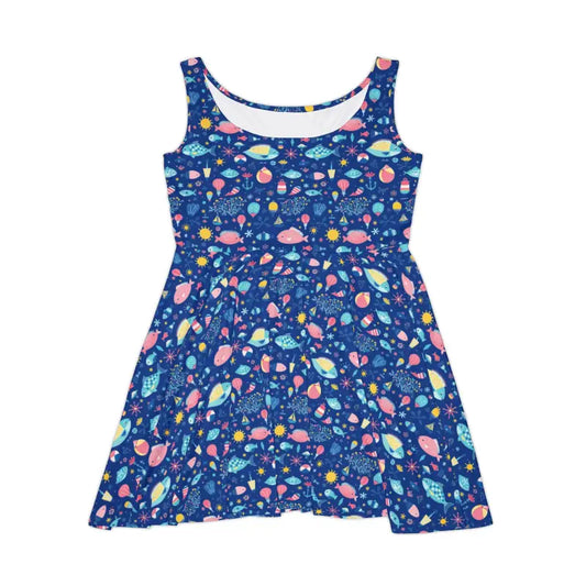 Ocean State Styles Dress Space Themed Pattern Women