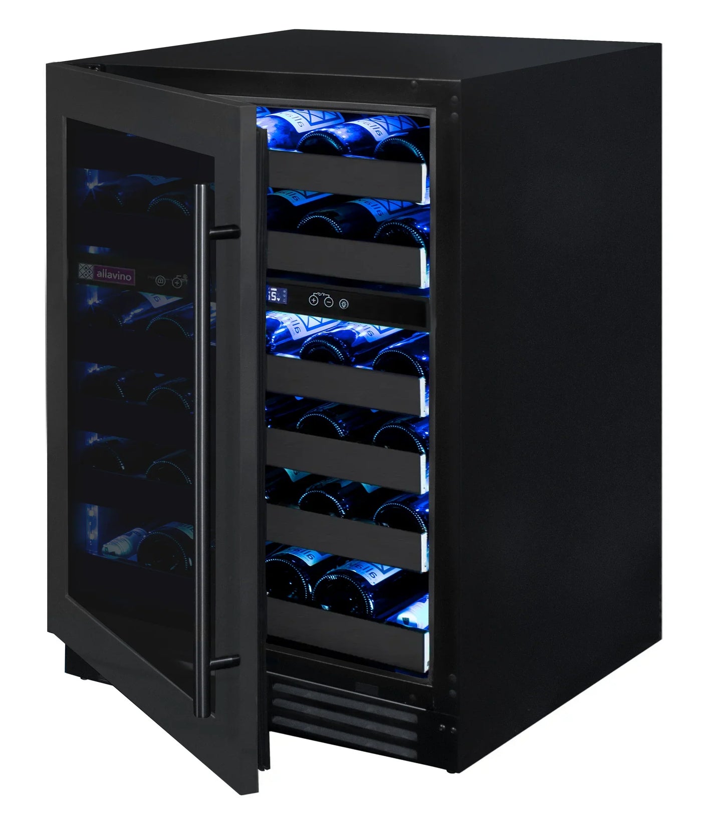 Allavino Reserva Series 50 Bottle Wine Cooler Refrigerator with Black Stainless Steel Door