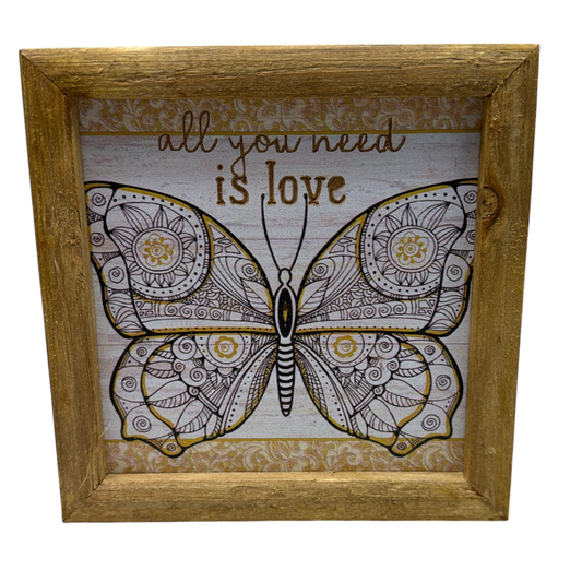 All You Need Is Love - Butterfly Wall Plaque