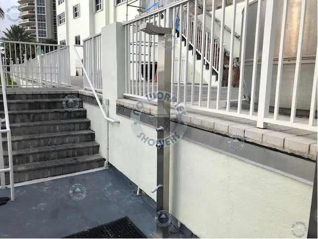 No Worries Showers Bondi Push Button 316L Marine Grade Stainless Steel Outdoor Indoor Pool Shower