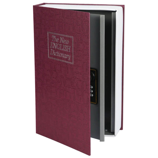 Book Safe with 3-Digit Combination Lock Storage Box