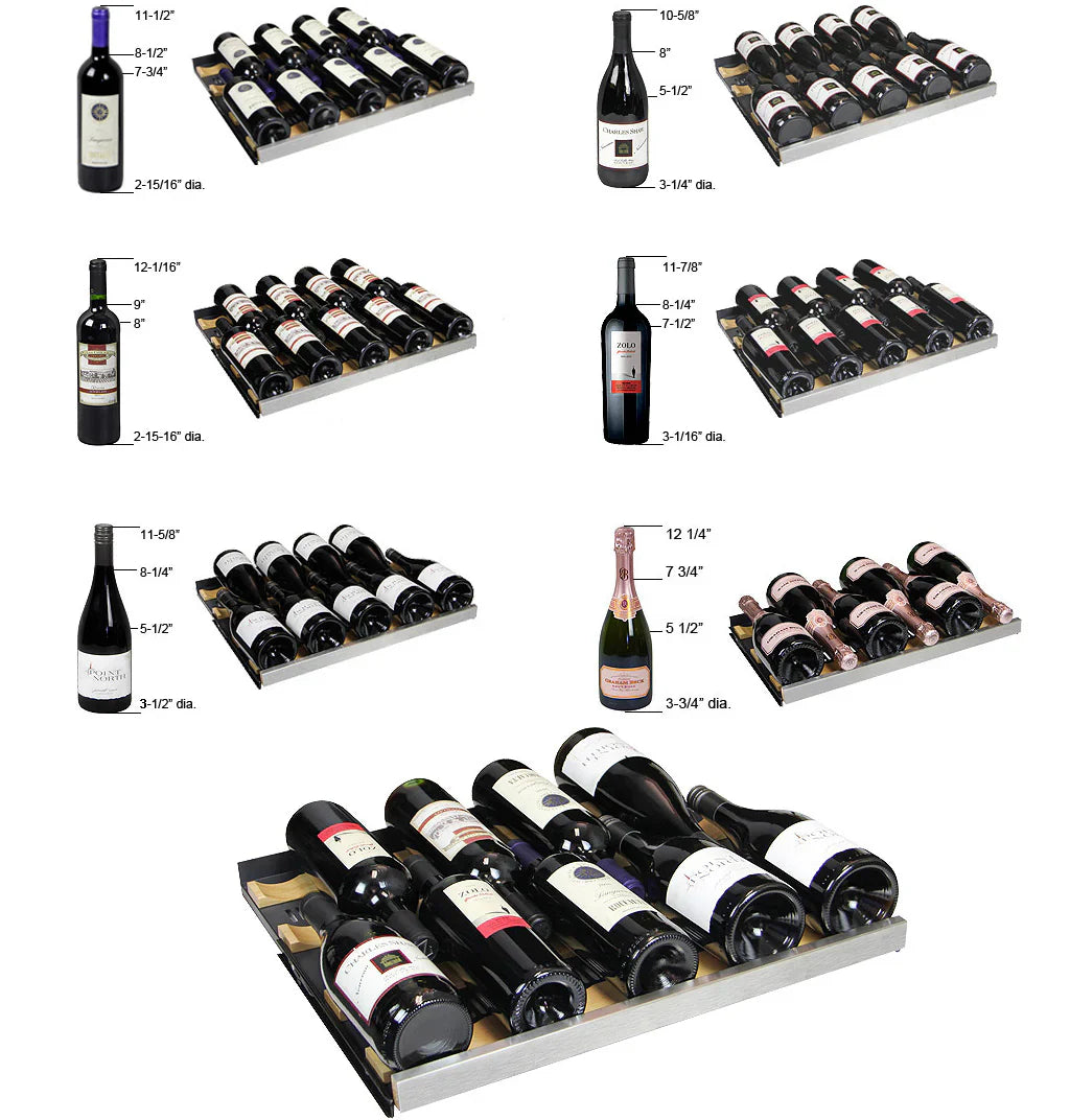 Allavino 47" Wide FlexCount II Tru-Vino Stainless Steel Side-by-Side Wine Refrigerator