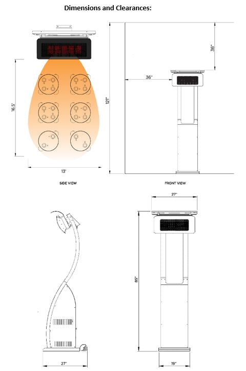 Portable 38500 BTU Freestanding Gas Heater 85 Inches by Bromic Heating