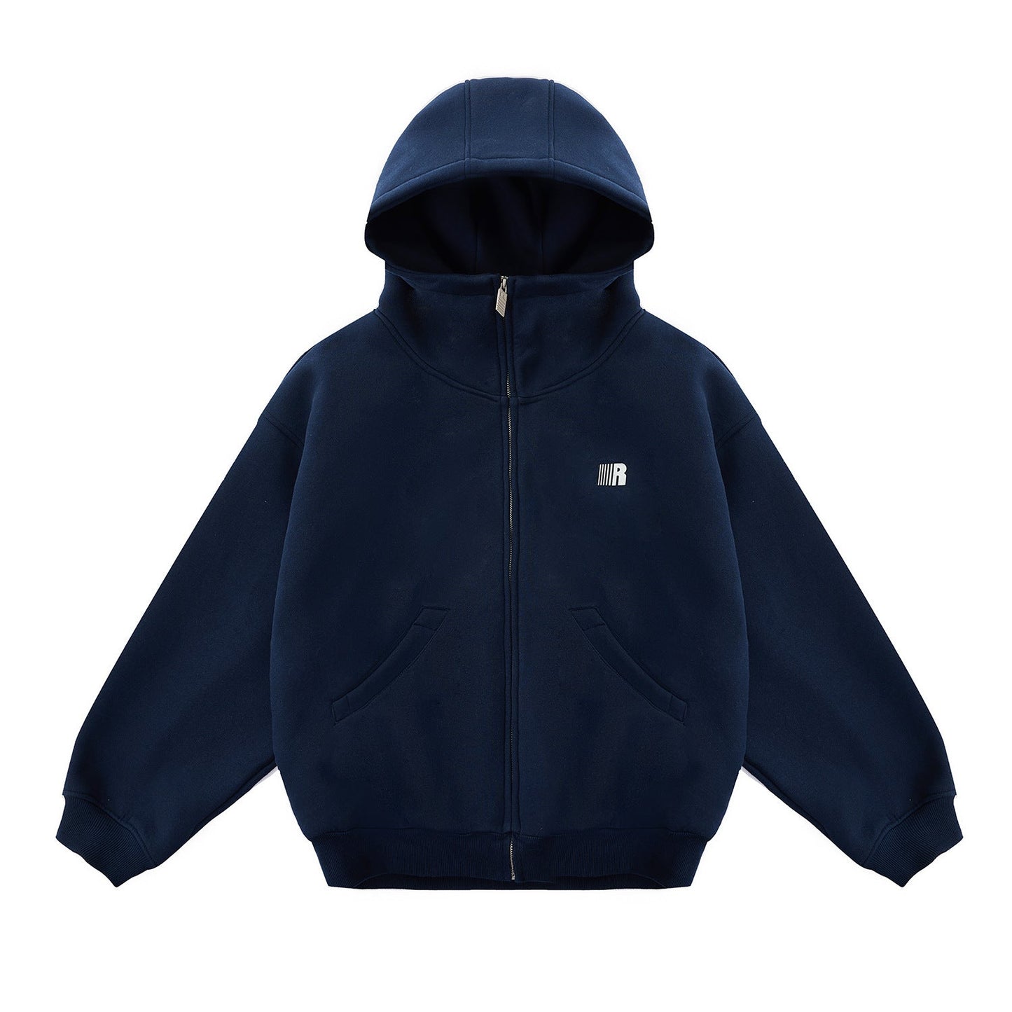 Heavyweight High-neck Air-layer Hooded Sweatshirt