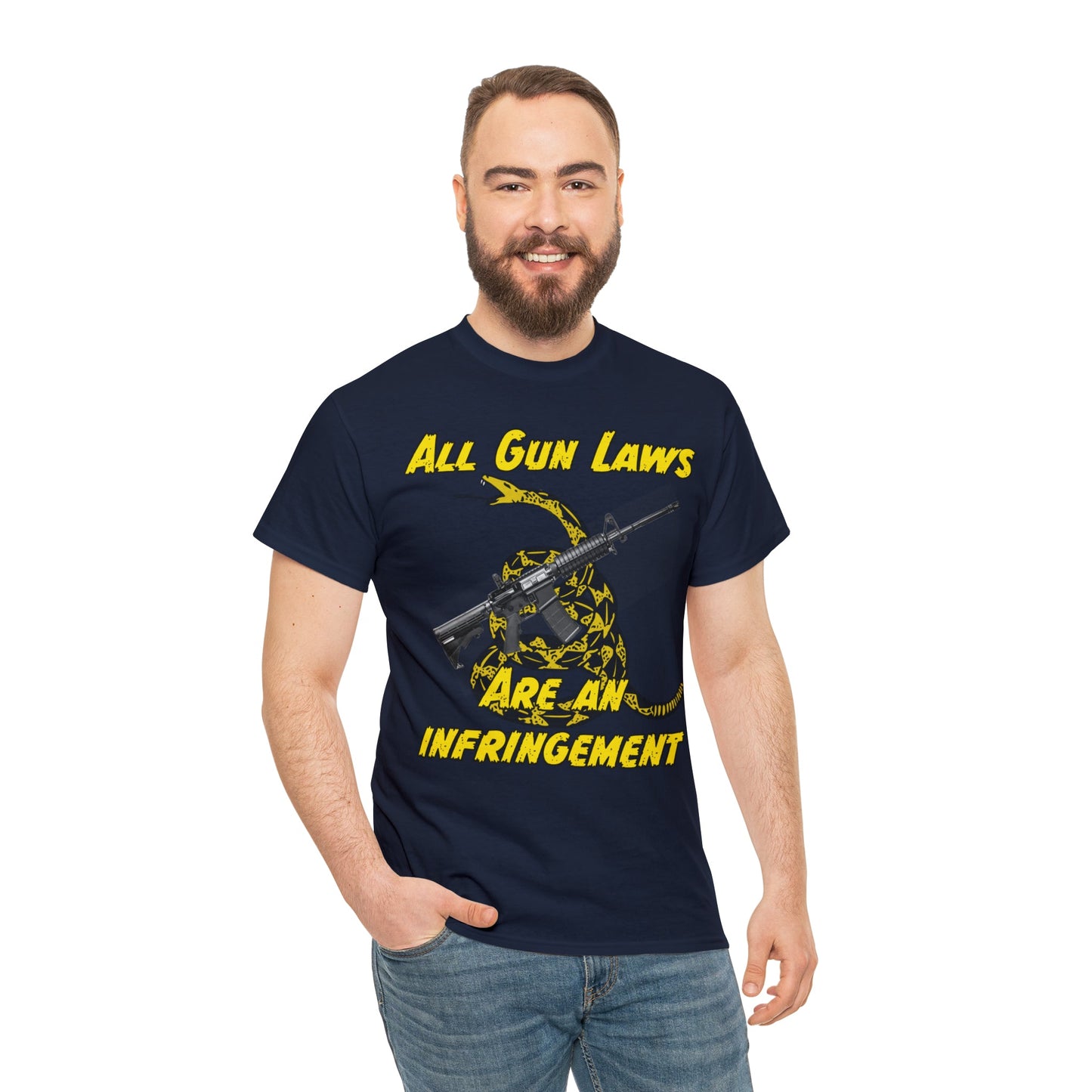All Gun Laws Are Infringements AR15 Gadsden T-Shirt