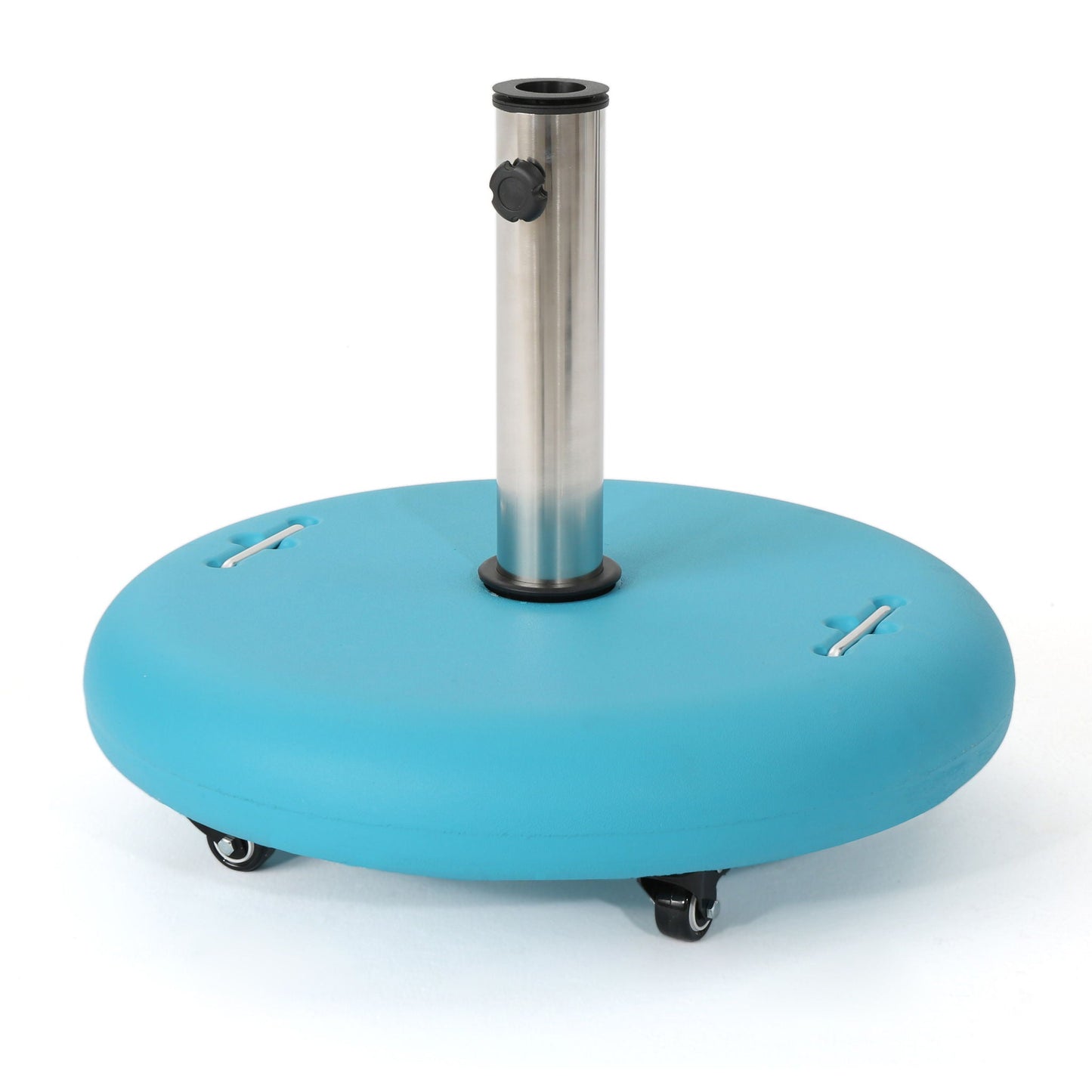 Wheelie Round Umbrella Base with Stainless Steel Holder