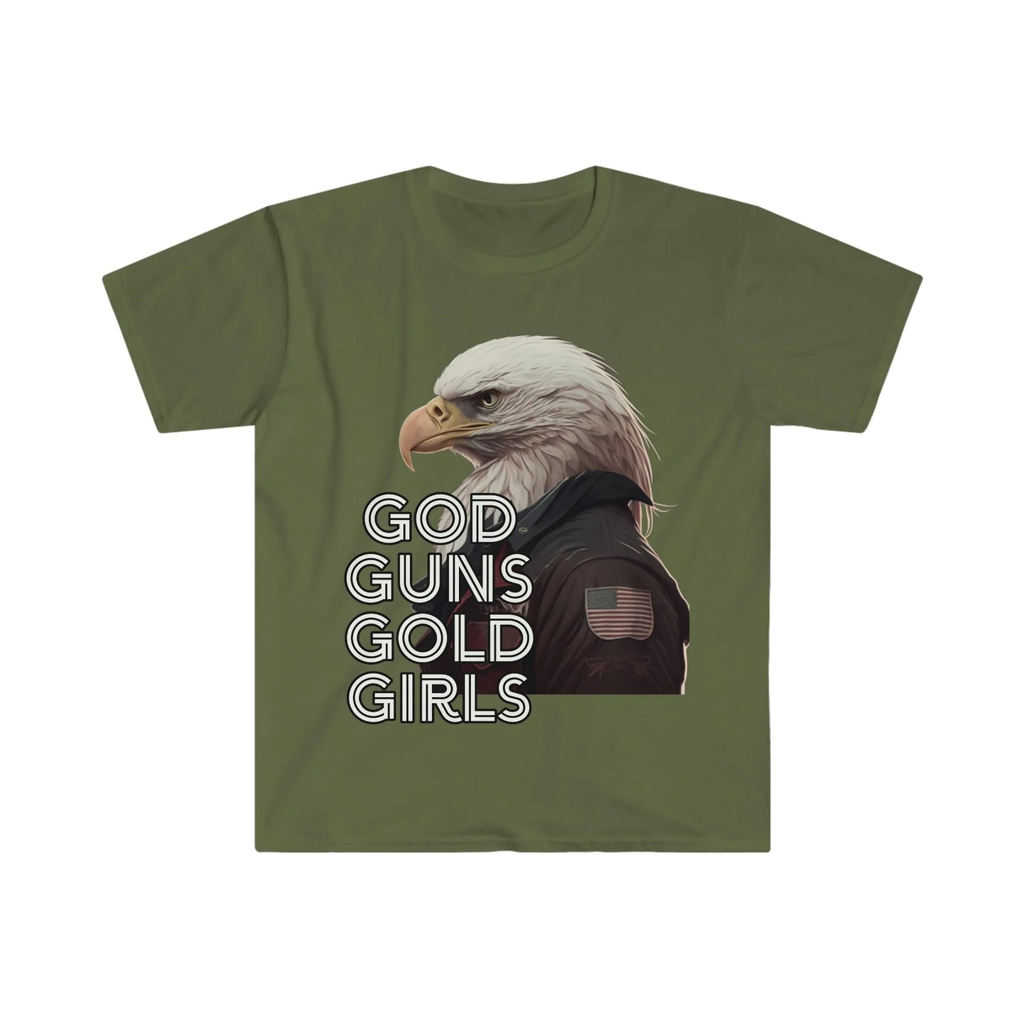 God, Guns, Gold, Girls Bald Eagle Tee