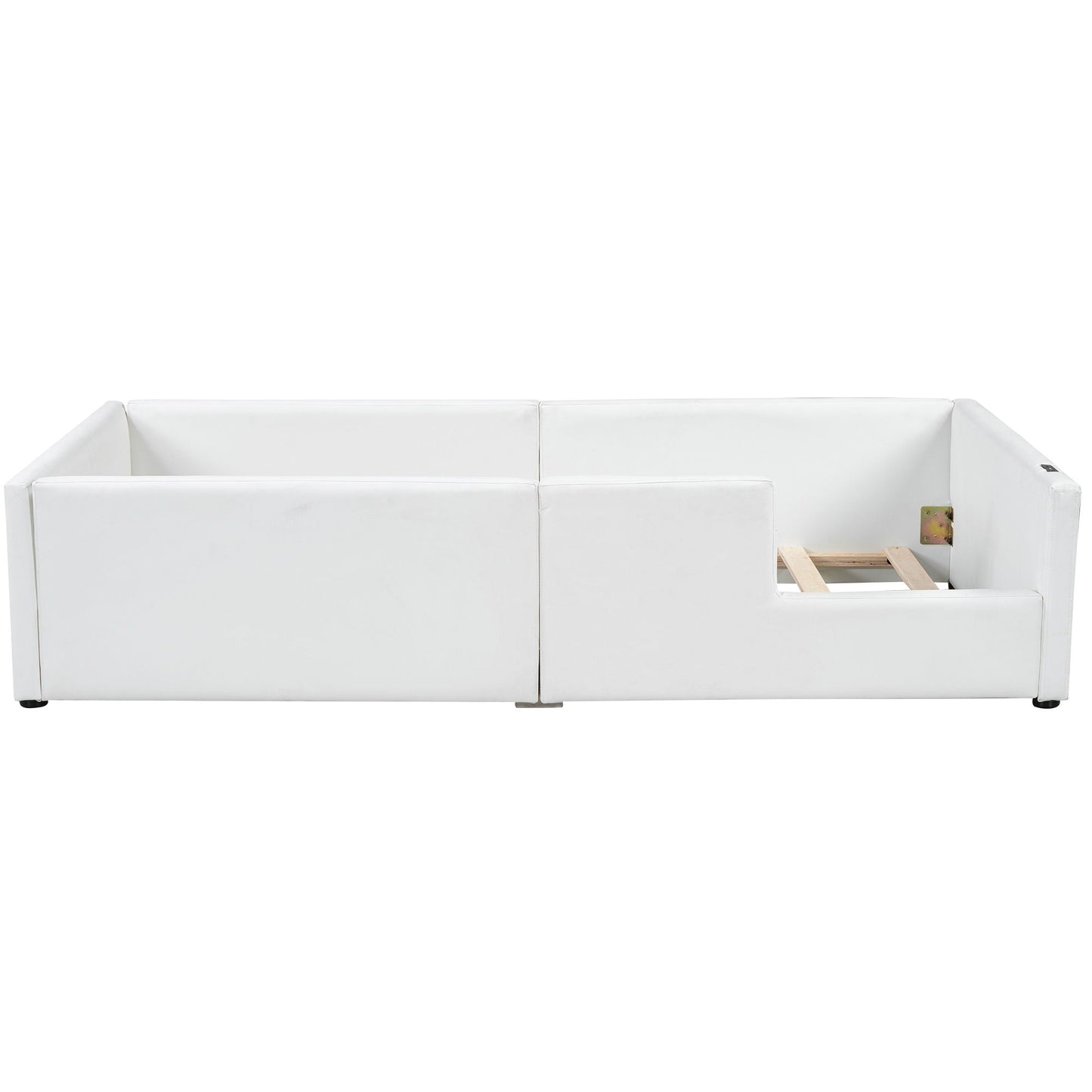 Platform Bed With Guardrail And Charging Station