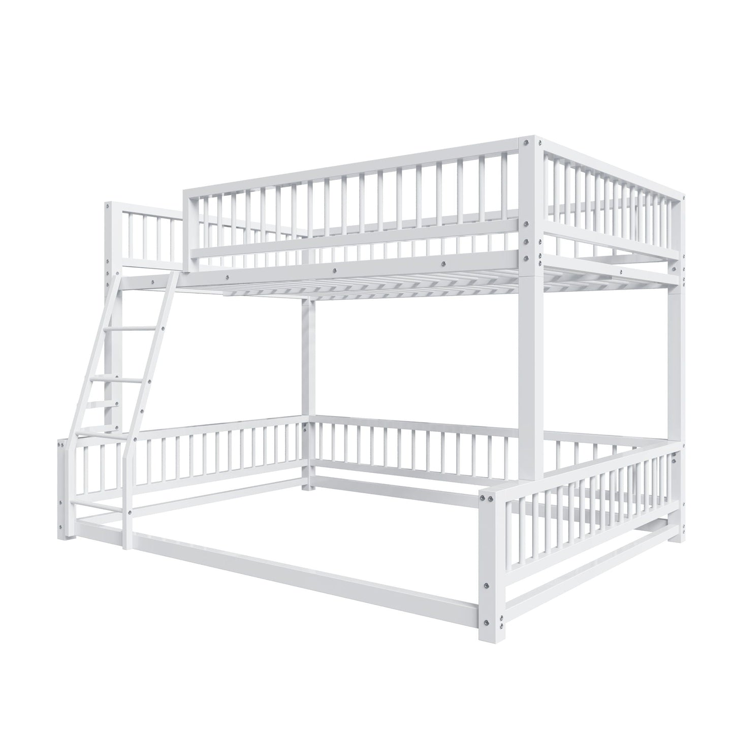 Bunk Bed With Ladder And Safety Guardrails