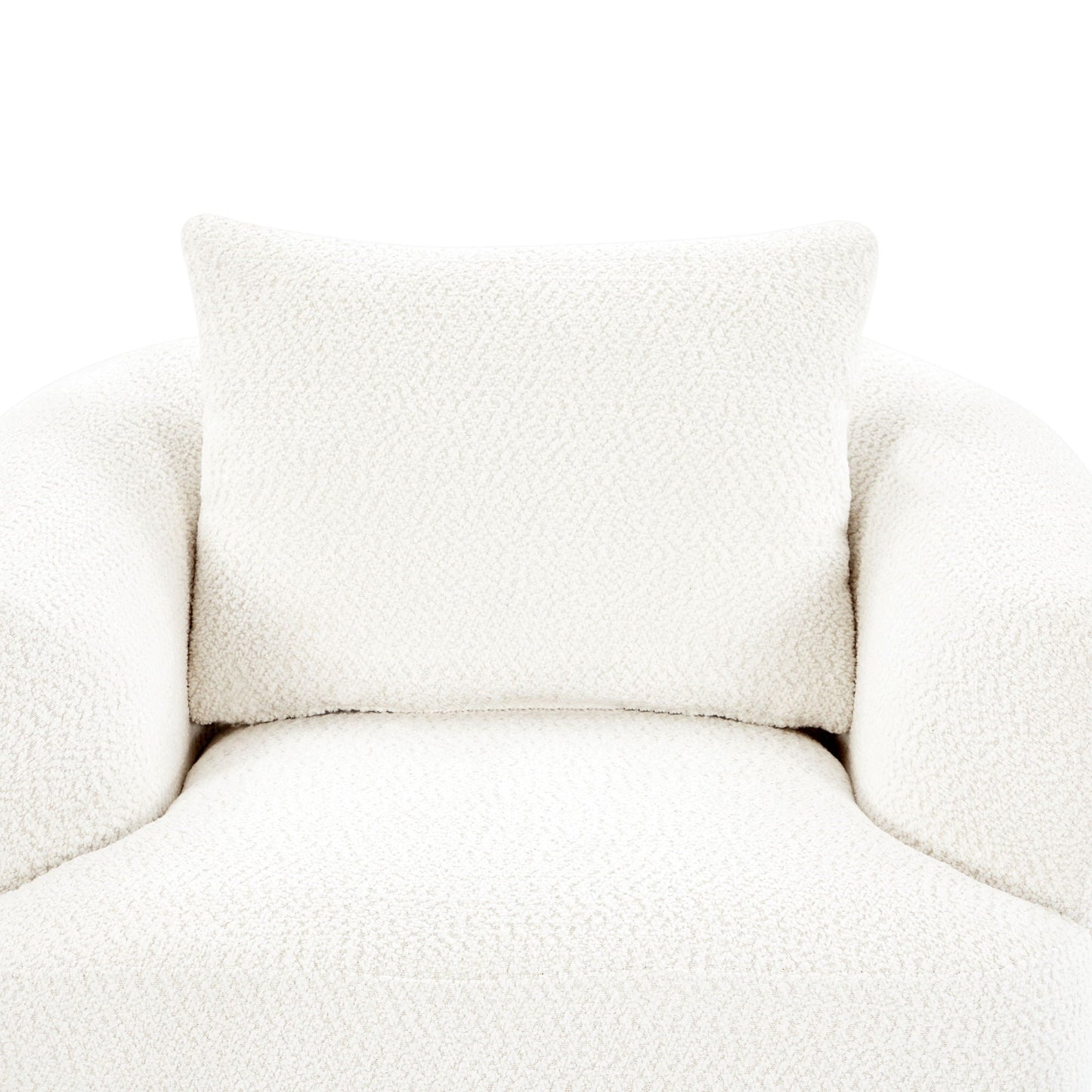 360° Swivel Barrel Sofa Chair With Throw Pillow, Upholstered Accent Chair