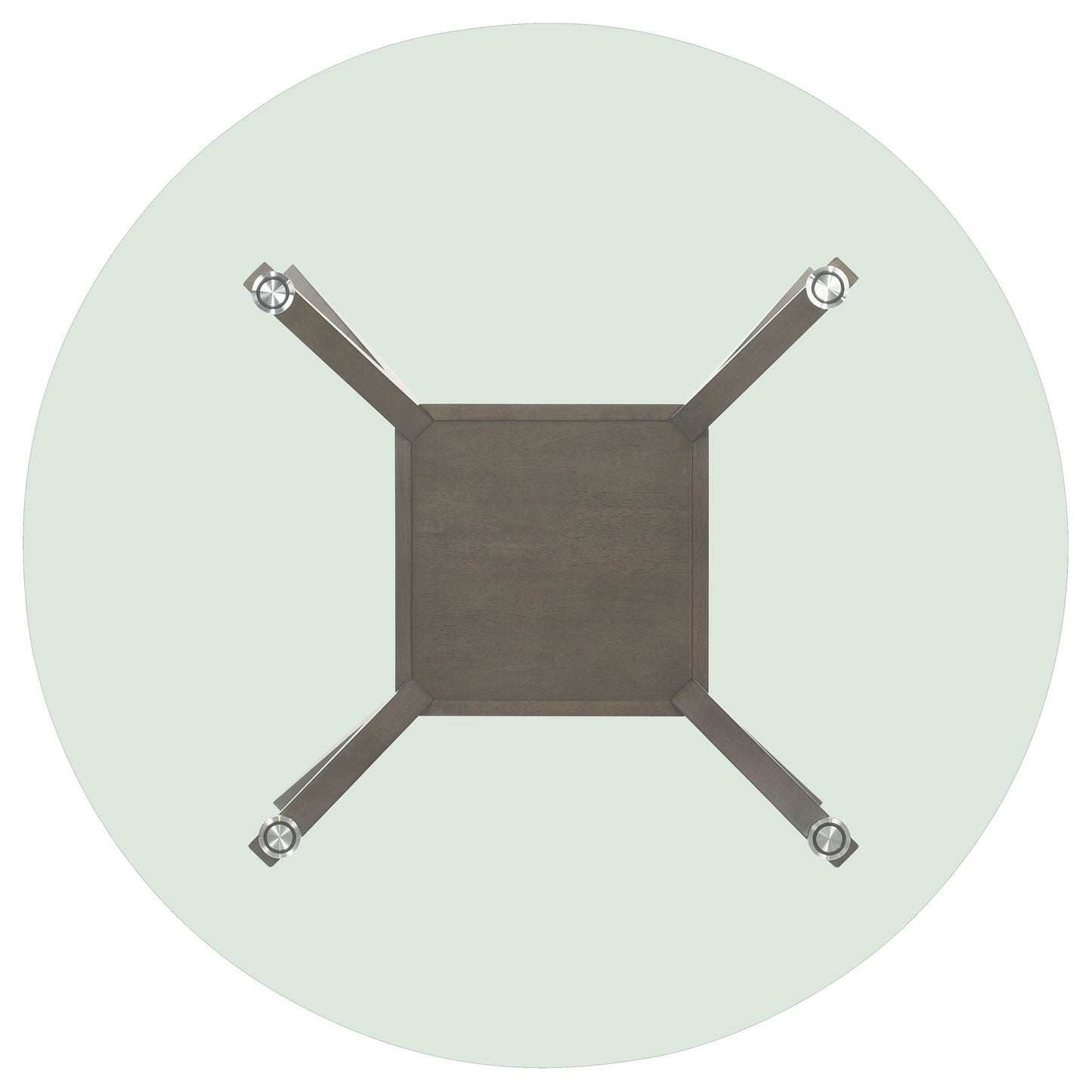 Flynn - Round Glass Top Dining Table - Brown