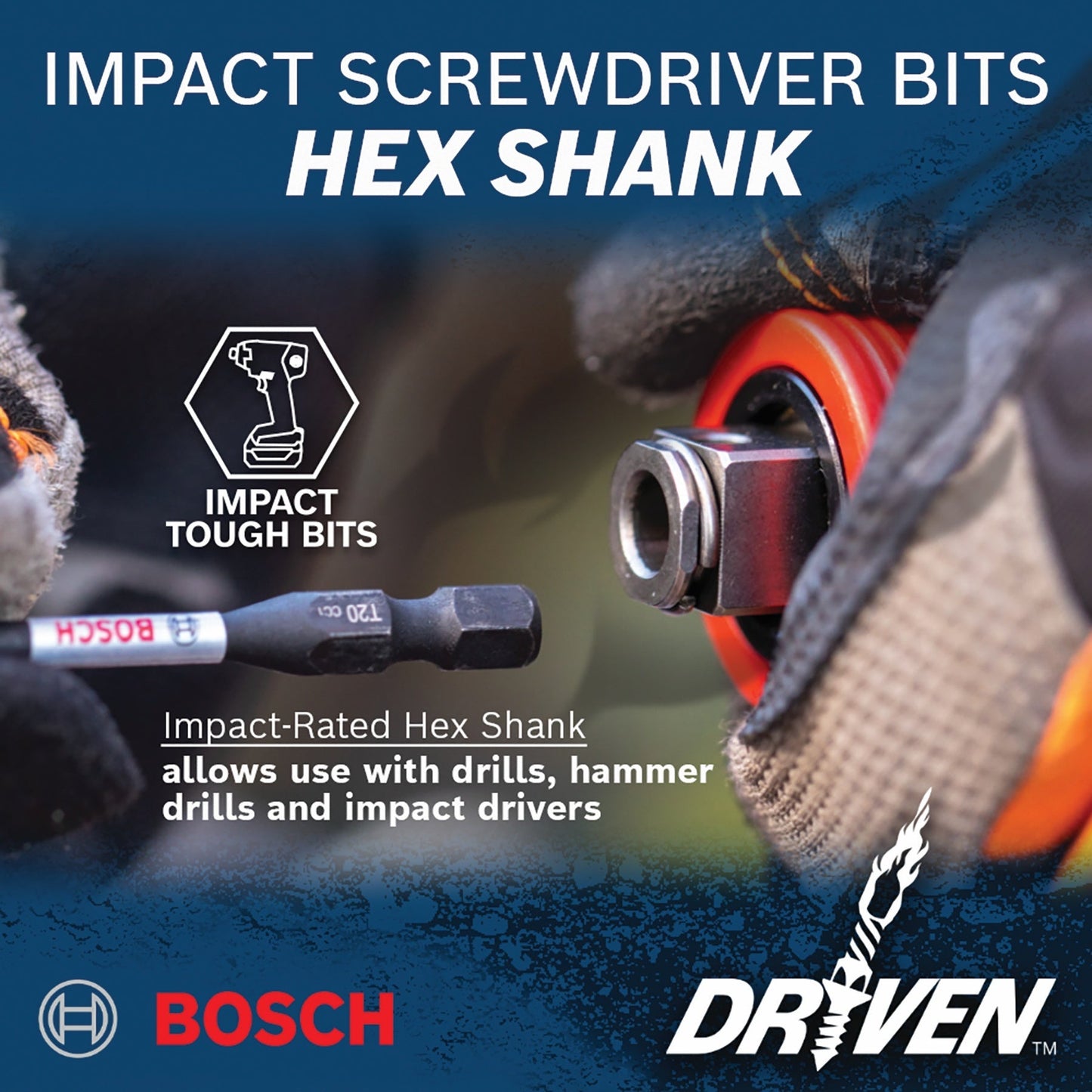 BOSCH SDMSD32 32 pc. Driven Impact Screwdriving Custom Case Set