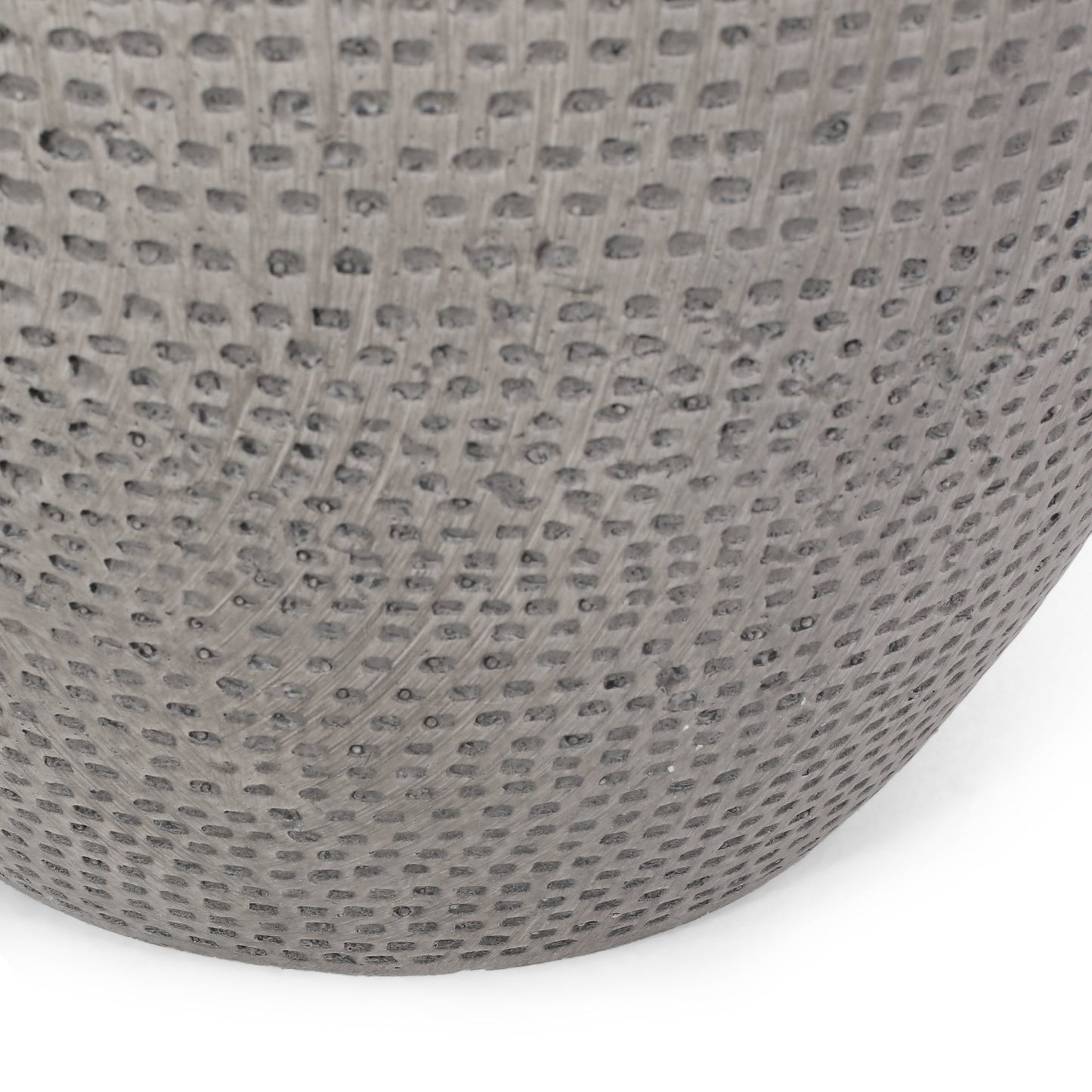 Modern Outdoor Lightweight Concrete Side Table with Natural Finish