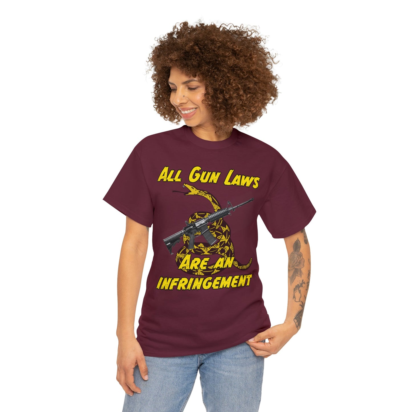 All Gun Laws Are Infringements AR15 Gadsden T-Shirt