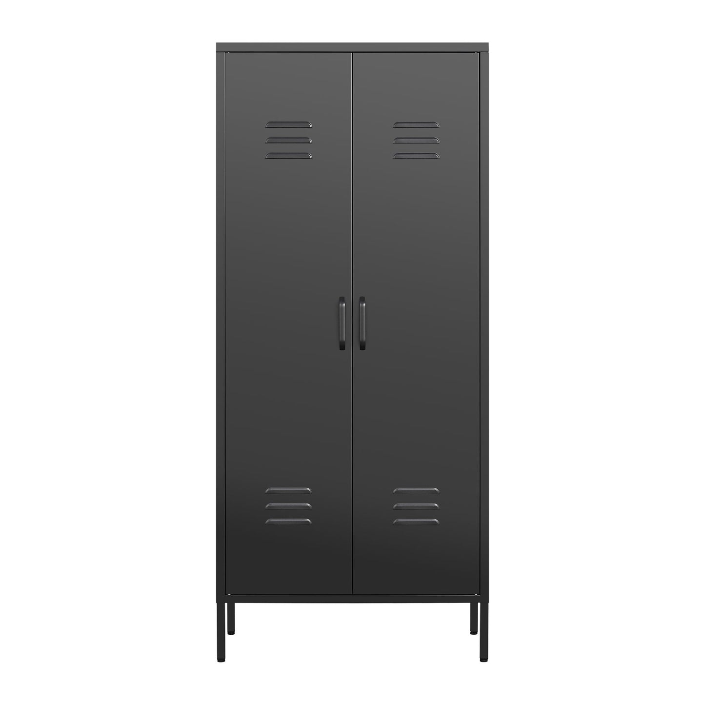 Modern Storage Cabinet with Adjustable Shelves and Magnetic Door Stopper