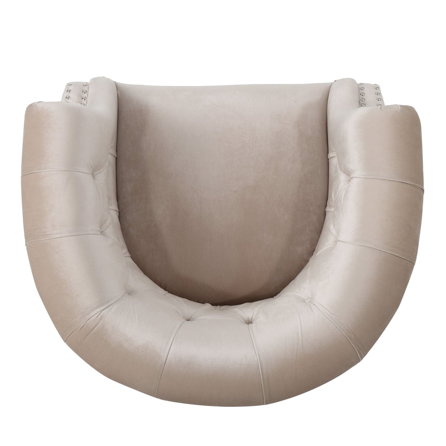 Celestialis Upholstered Club Chair with Tub Design and Rolled Recessed Armrests