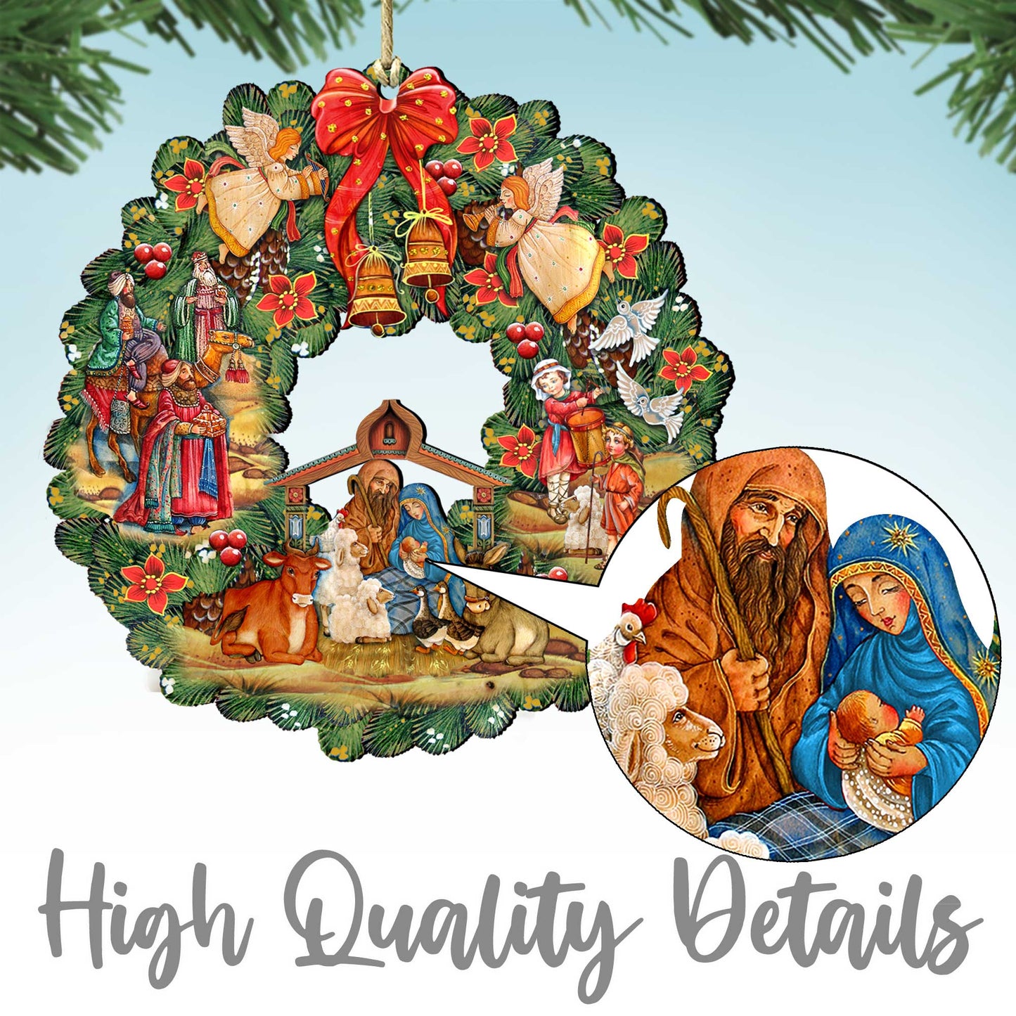 Dracula Wooden Ornaments Halloween by Jamie Mills-Price - Thanksgiving Halloween Decor - 8457401