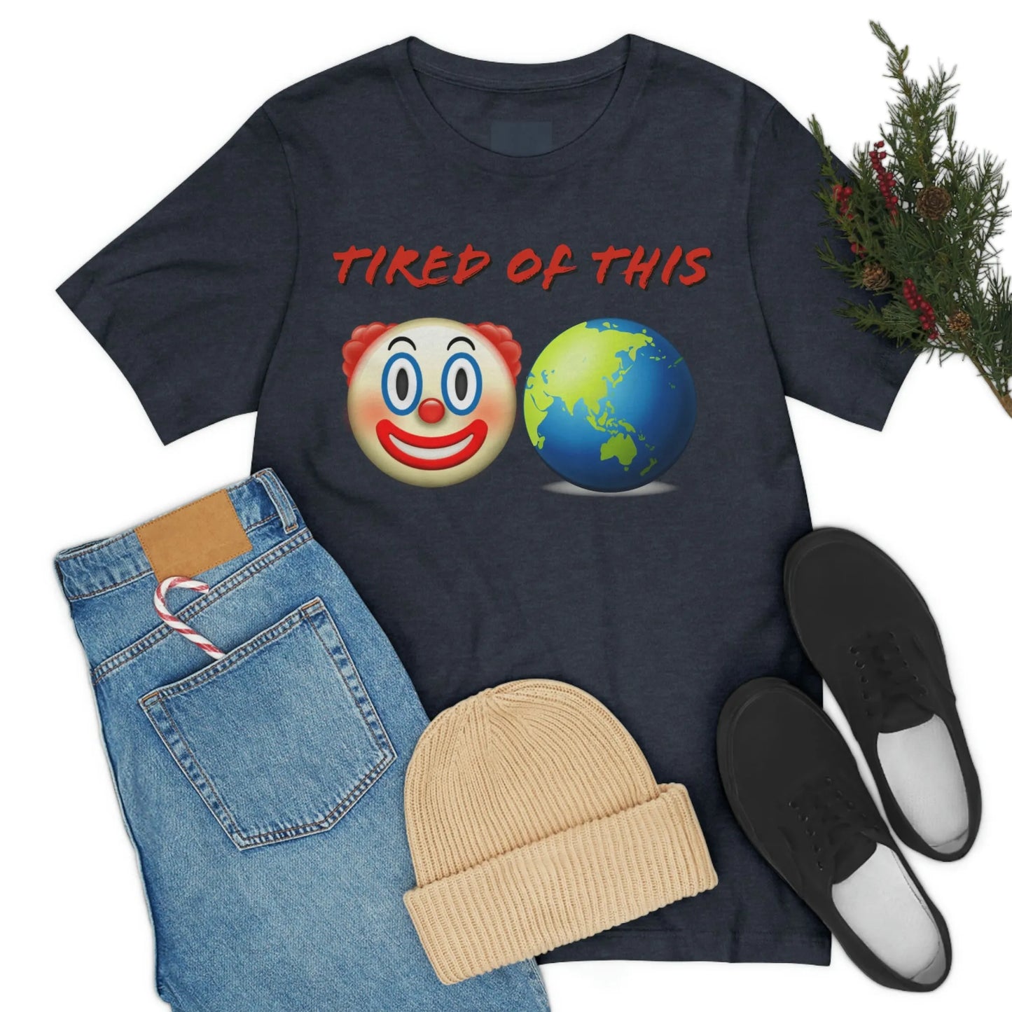 Tired Of This Clown World Emoji T-Shirt
