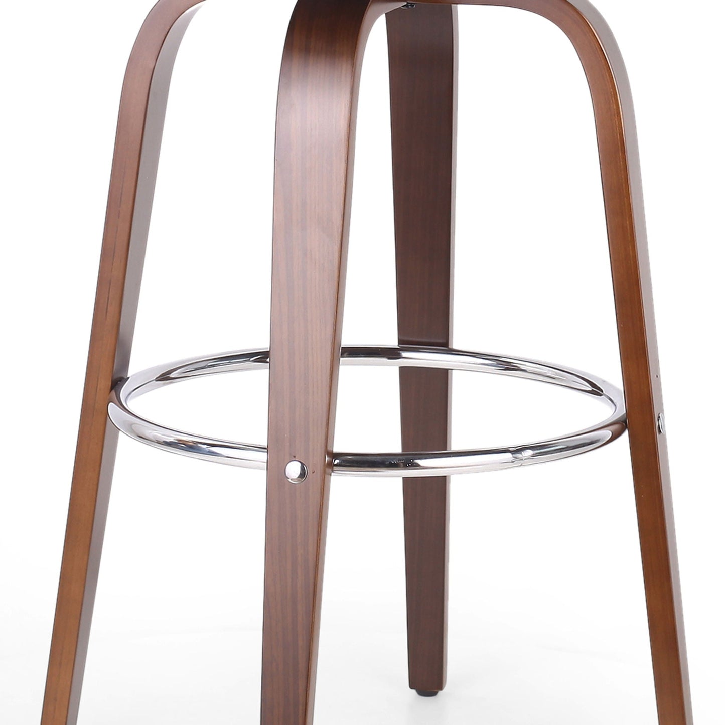 Lumos Mid Century Modern Upholstered Swivel Barstool