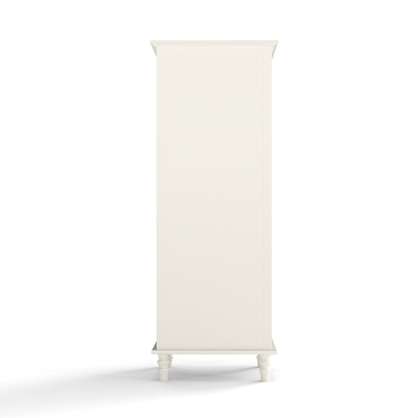 Minimalism Buffet Cabinet With Glass Doors And Double Drawer