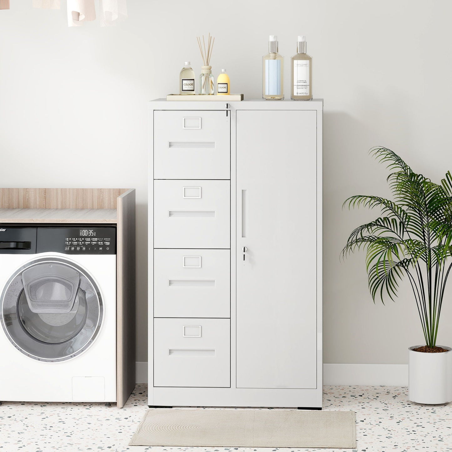 Storage Vertical Filing Cabinet With Lock