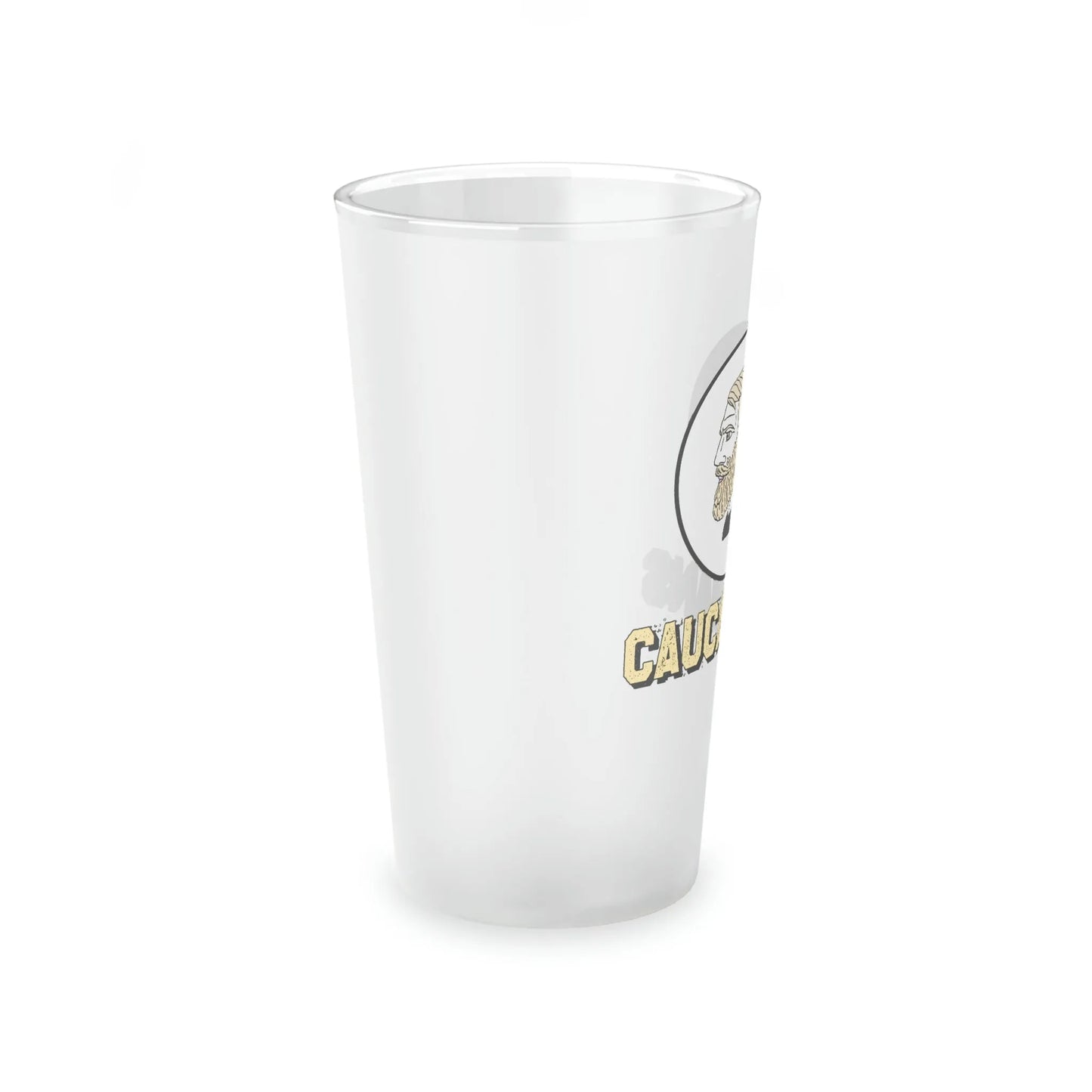 Caucasians Team Frosted Pint Glass, 16oz - 4LibertyShop.com