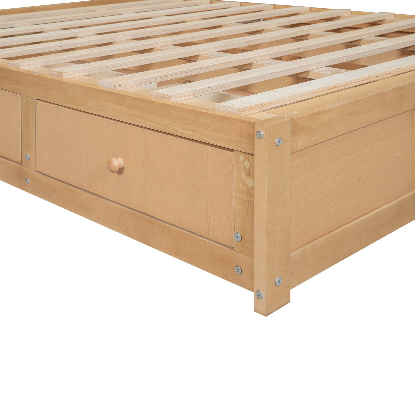 Platform Bed With Underneath Storage And 2 Drawers