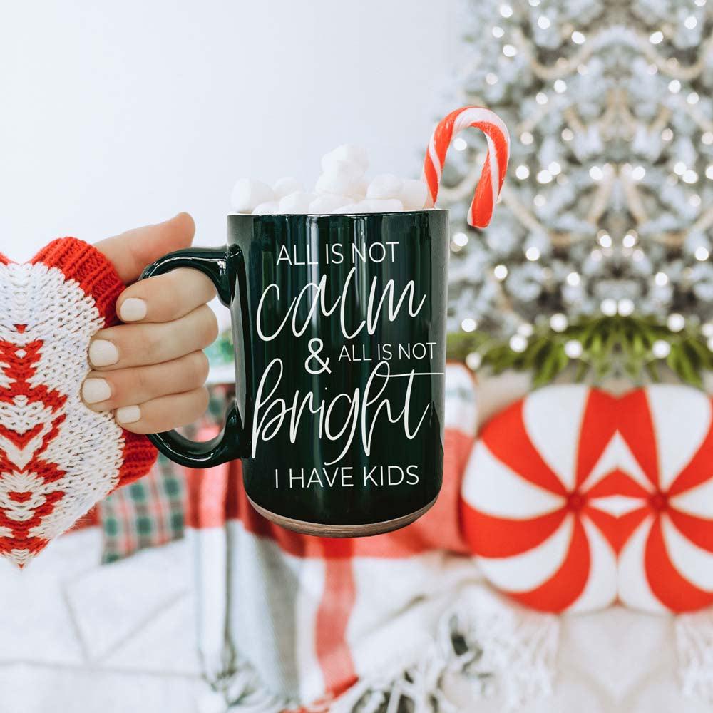 Christmas Ceramic Coffee Mug Double-Sided Snarky Holiday Gift Funny Santa Mug