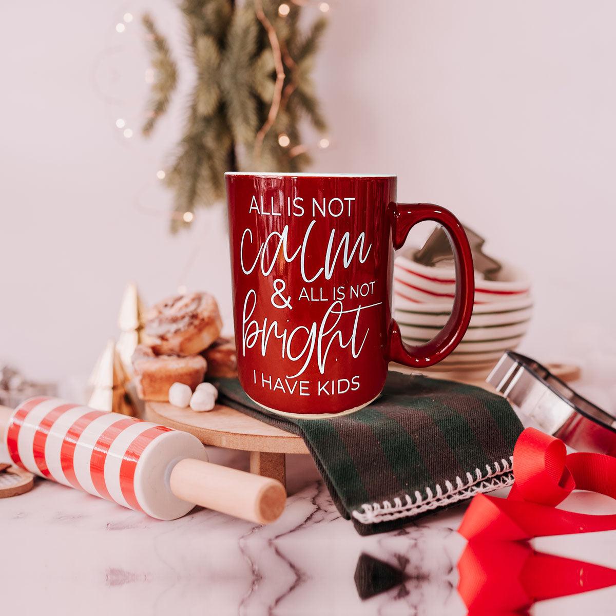 Christmas Ceramic Coffee Mug Double-Sided Snarky Holiday Gift Funny Santa Mug