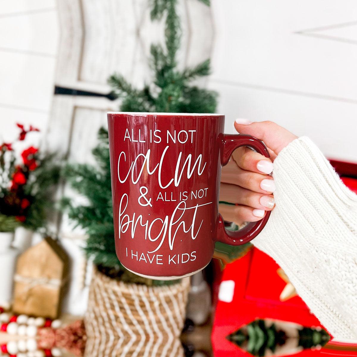 Christmas Ceramic Coffee Mug Double-Sided Snarky Holiday Gift Funny Santa Mug