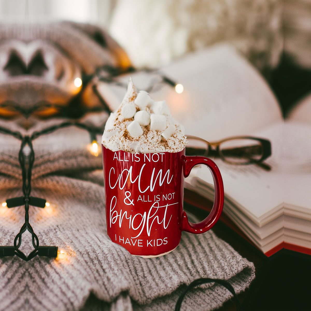Christmas Ceramic Coffee Mug Double-Sided Snarky Holiday Gift Funny Santa Mug