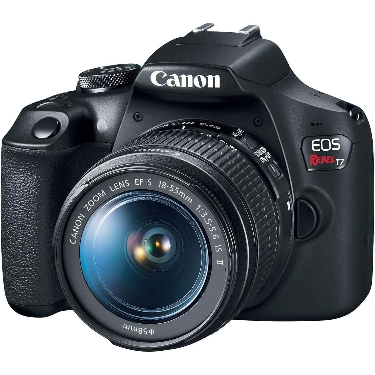 Canon EOS Rebel T7 DSLR Camera with 18-55mm Lens (Refurbished)