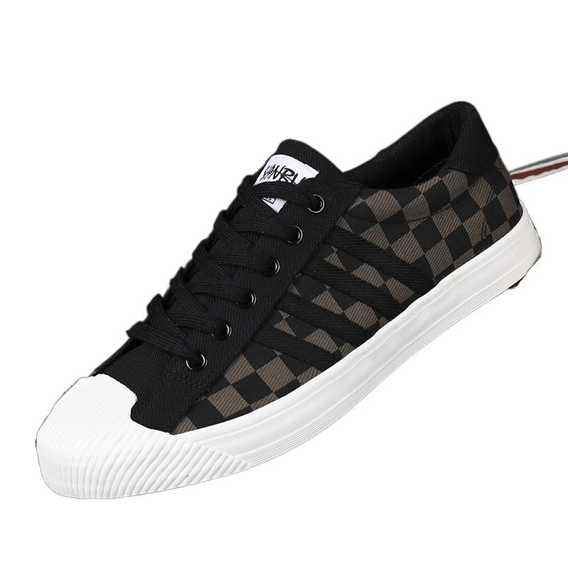 Canvas shoes casual shoes breathable one foot fashion low top shoes lace up board shoes