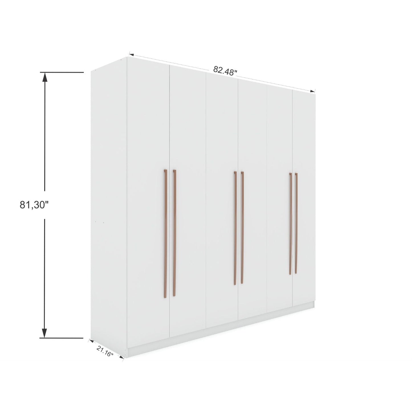 Gramercy - Free Standing Wardrobe Closet With Drawers And Shelves