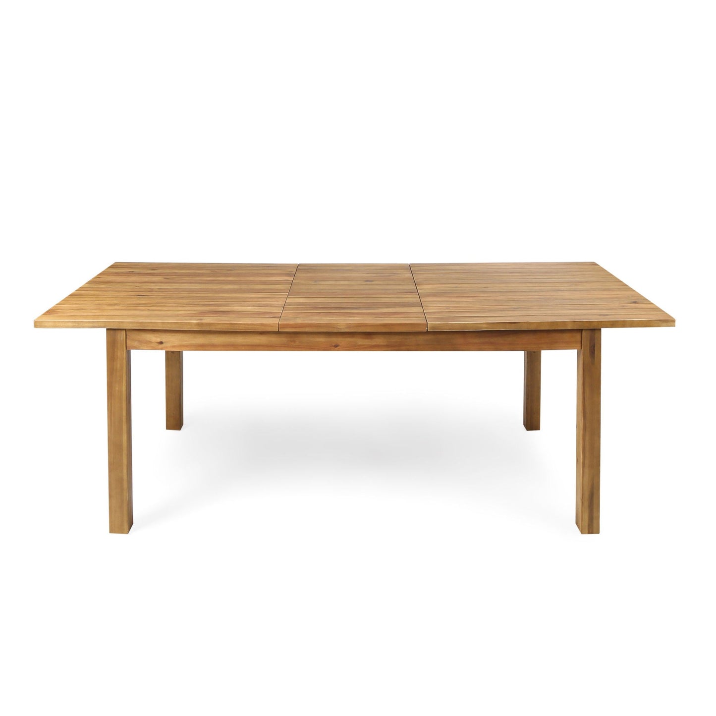 Wilson Expandable Dining Table With Slat Design - Teak Acacia Wood