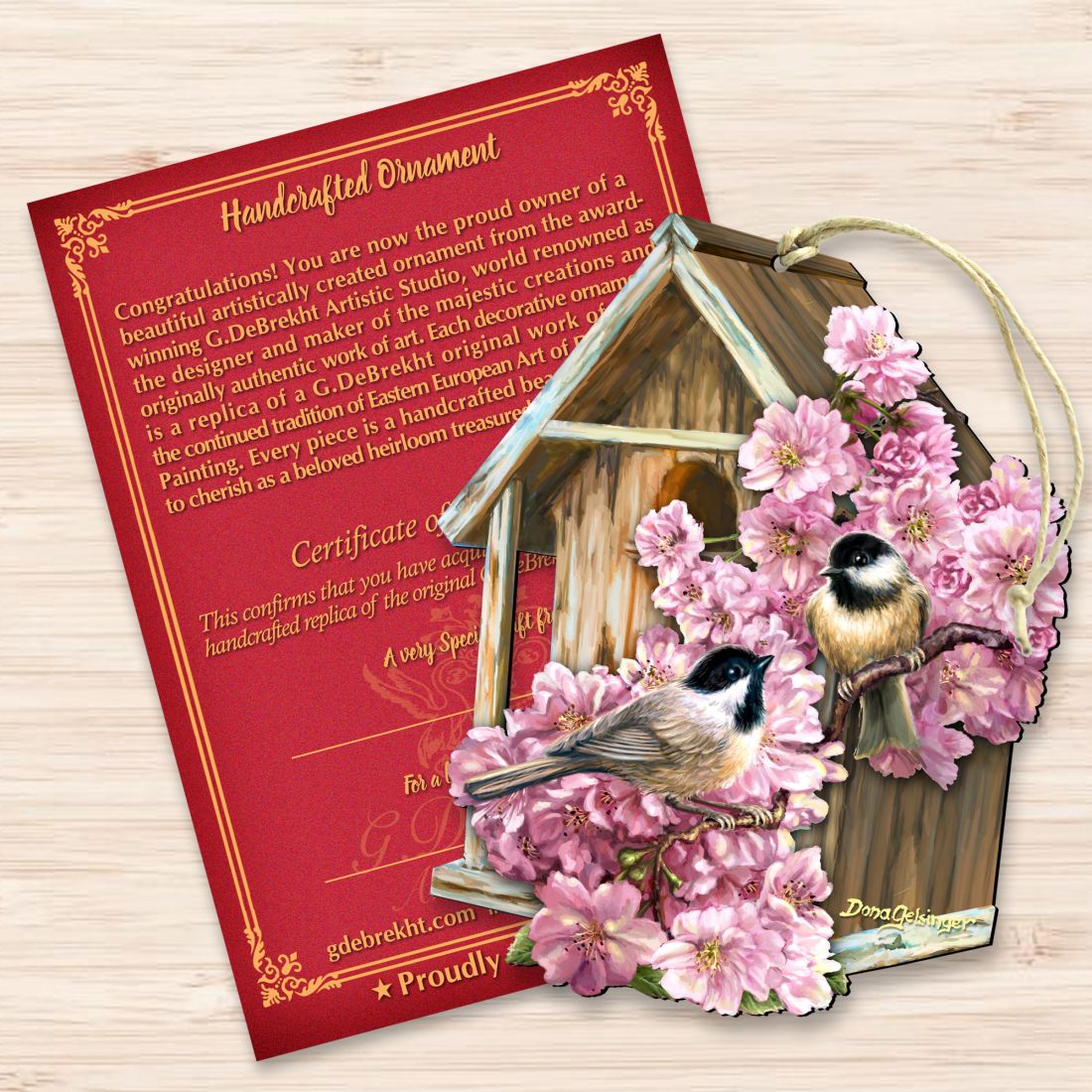 Spring Dream House Wooden Ornaments by Gelsinger - Easter Spring Decor - 8461056-DG