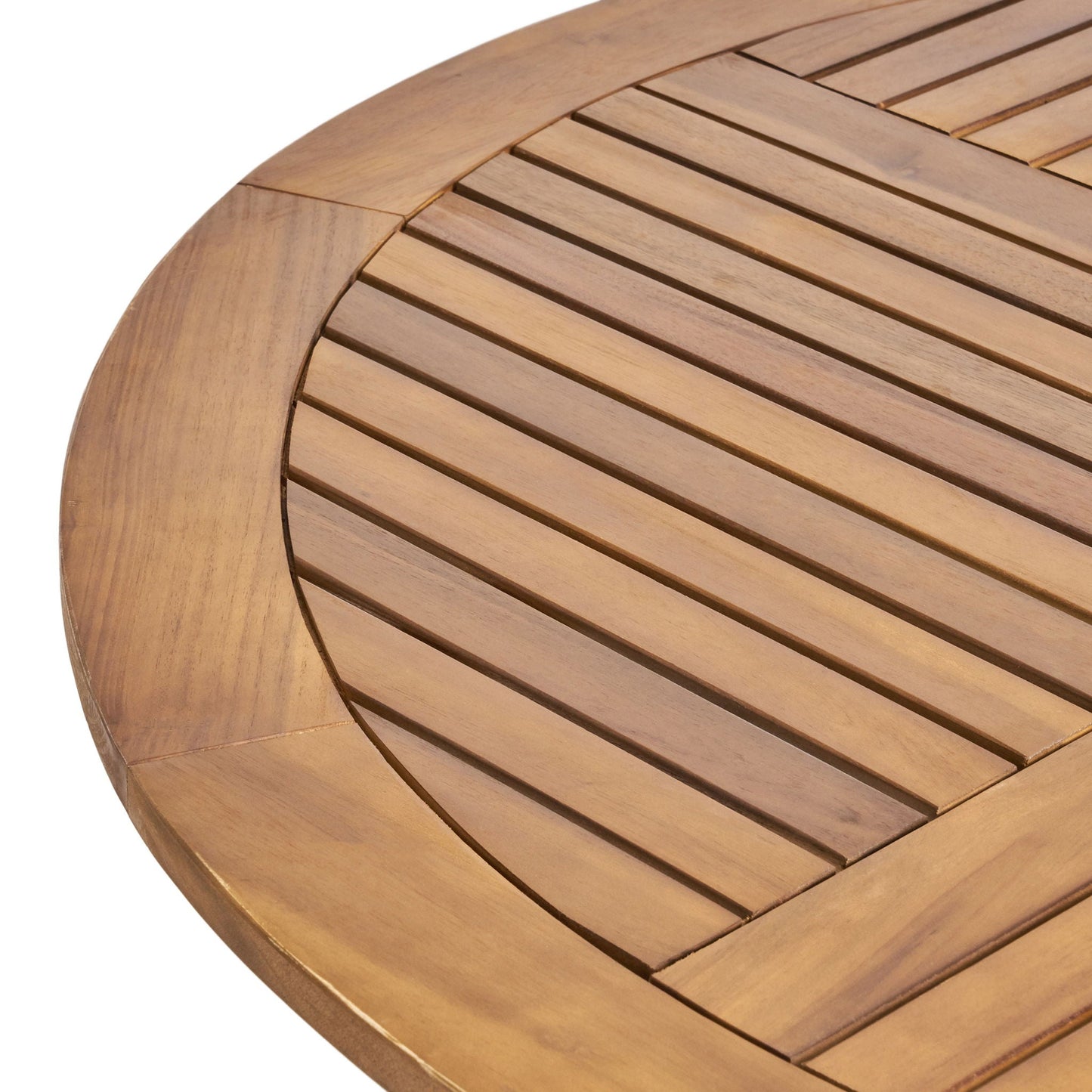 Hermosa Outdoor Acacia Wood Circular Dining Table