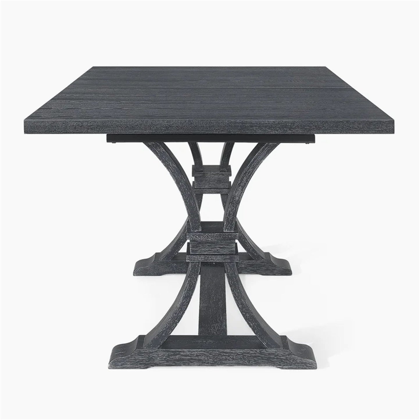Devingo Extendable Dining Table Rustic Style - Gray
