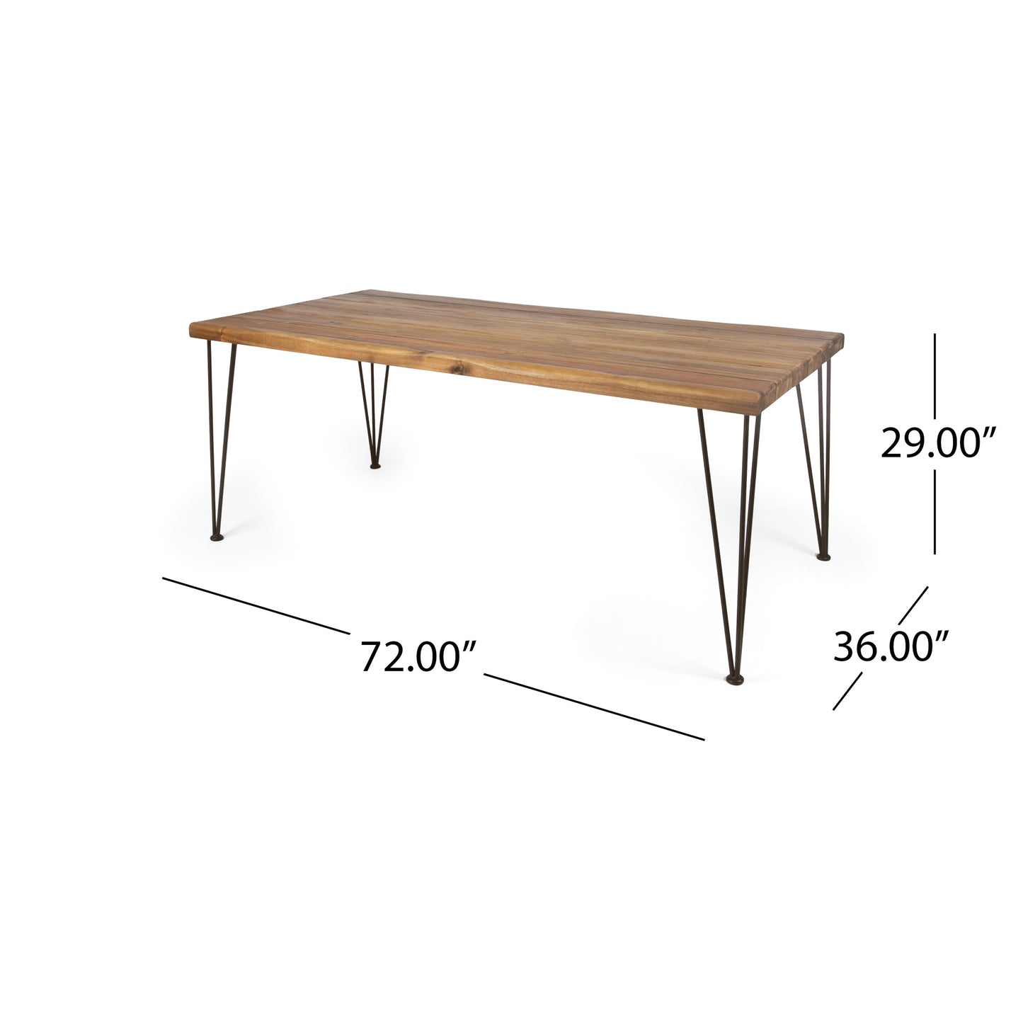 7 Pieces Acacia Wood Outdoor Dining Set