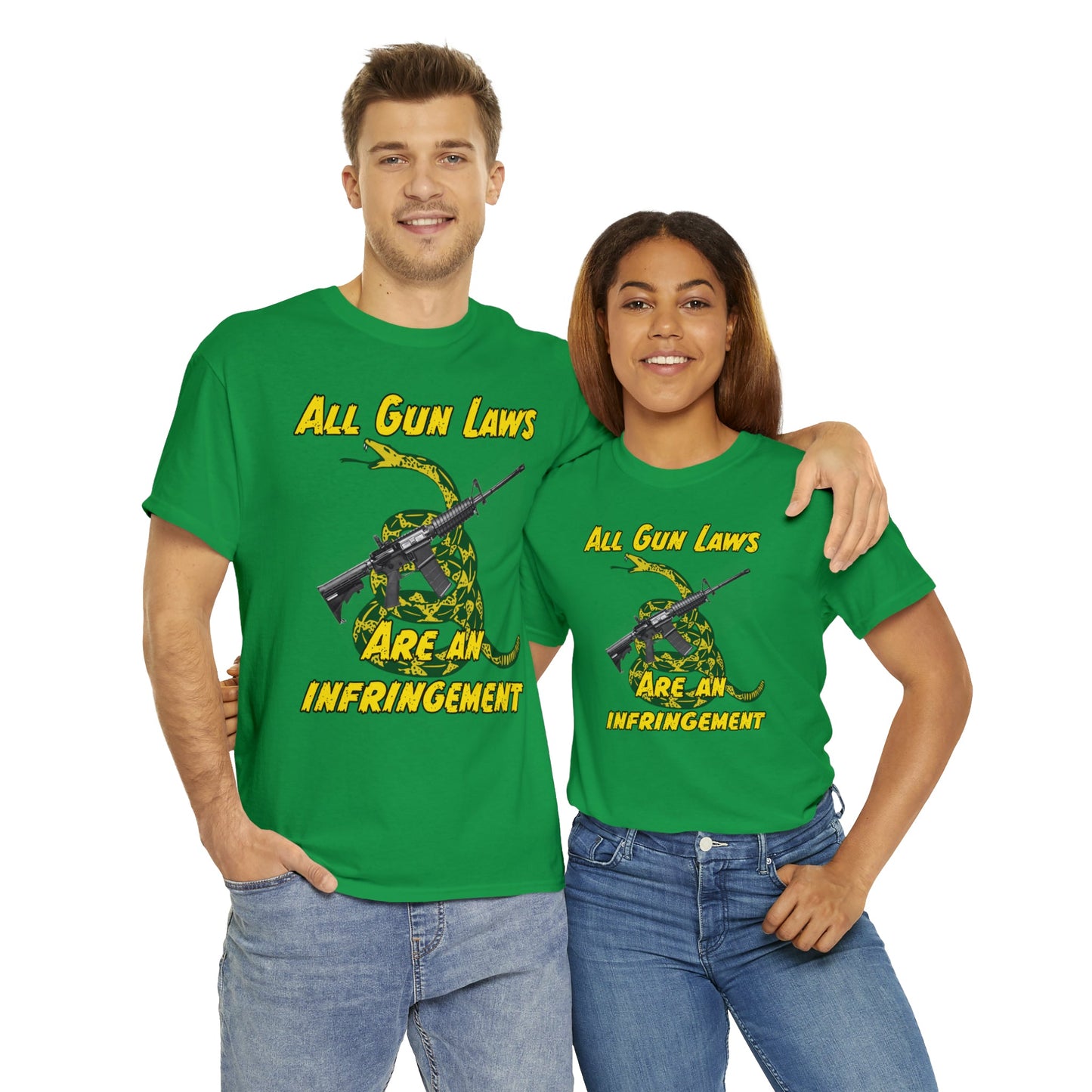 All Gun Laws Are Infringements AR15 Gadsden T-Shirt