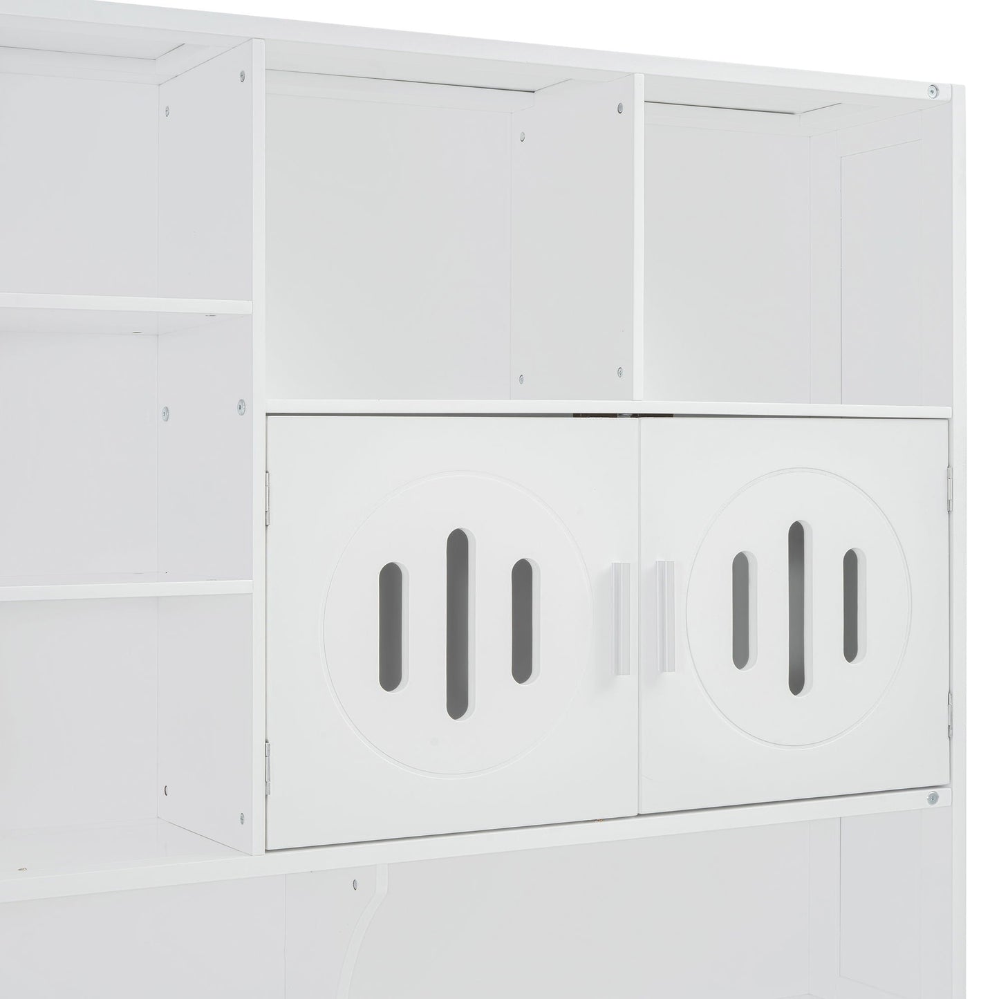 Daybed With All-In-One Cabinet And Shelf