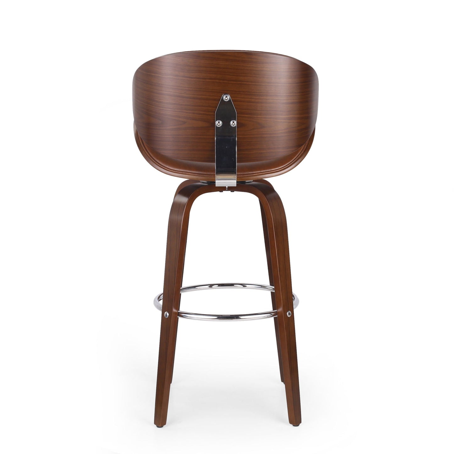 Lumos Mid Century Modern Upholstered Swivel Barstool