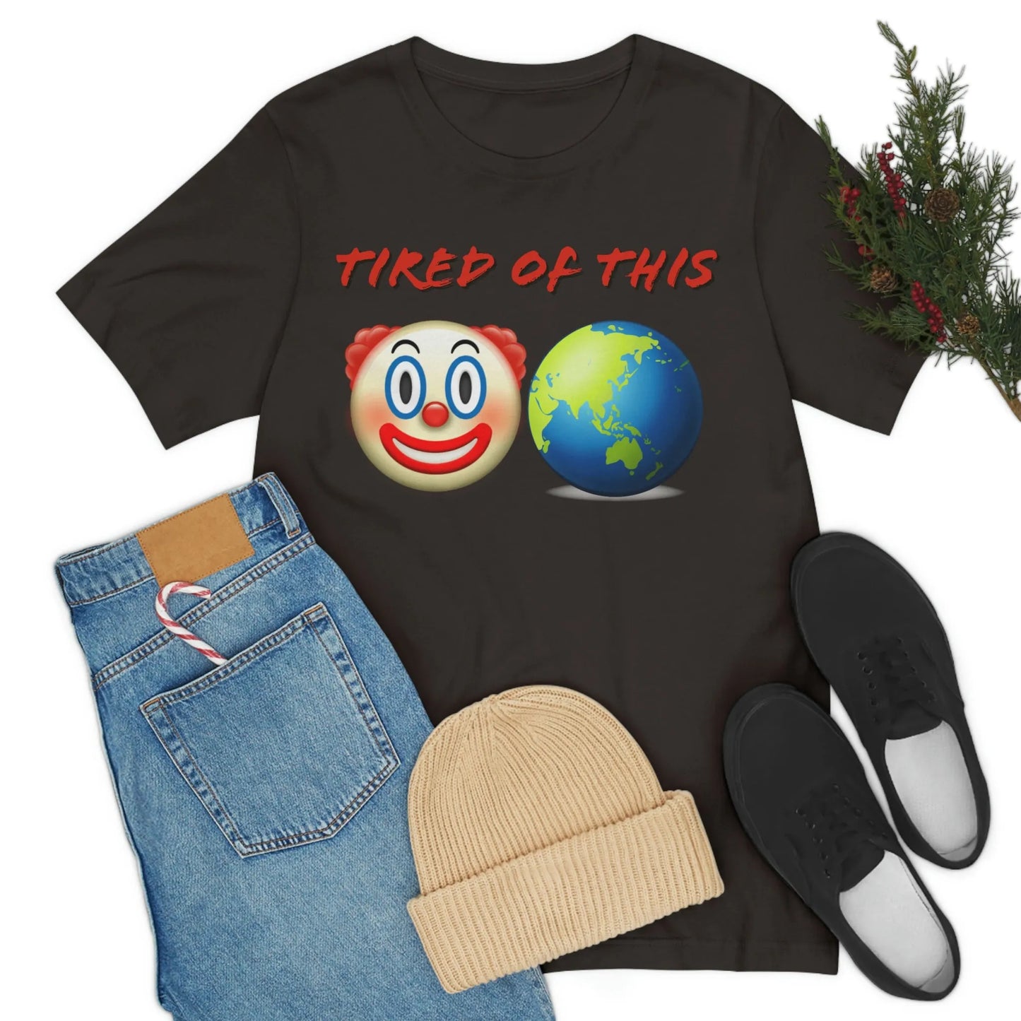 Tired Of This Clown World Emoji T-Shirt