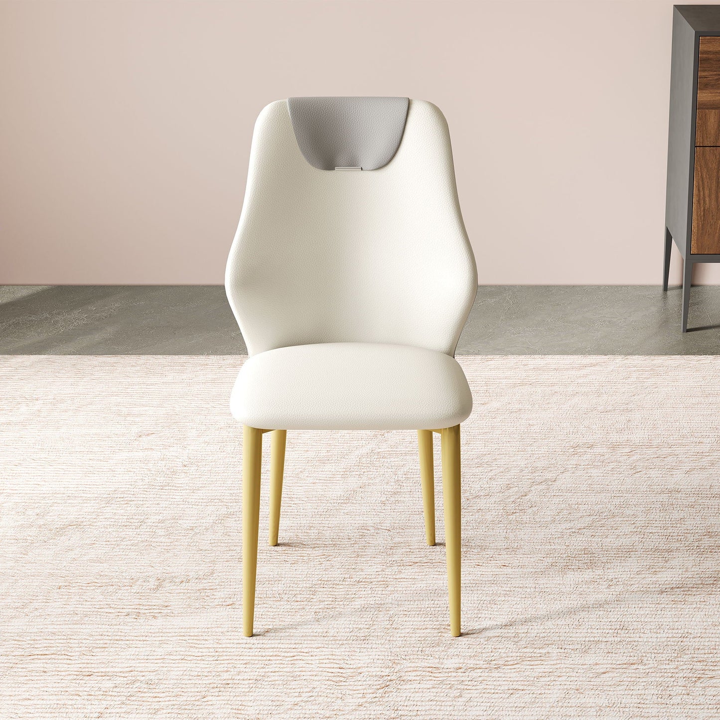 Dining Chairs (Set of 2) - Beige / Gray