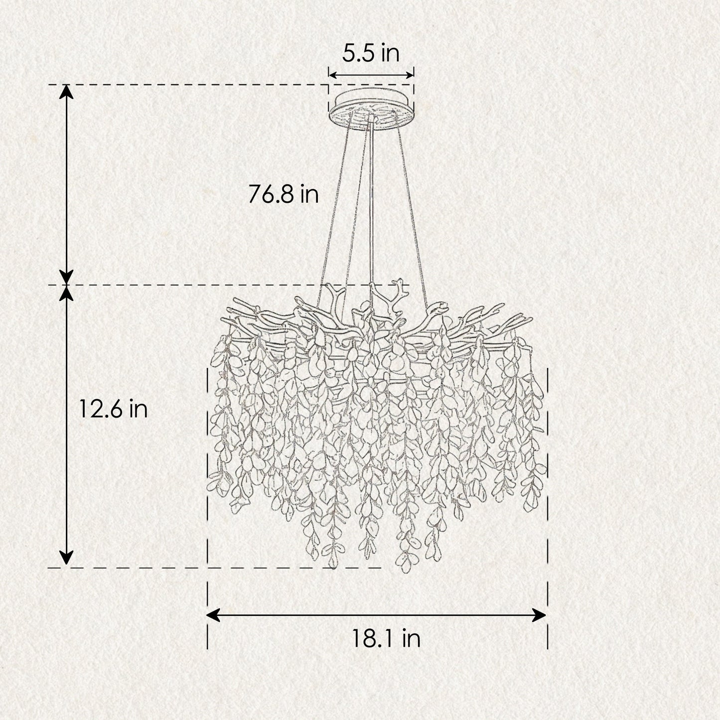 6-Light Chandelier Crystal Ceiling Lamp in Gold