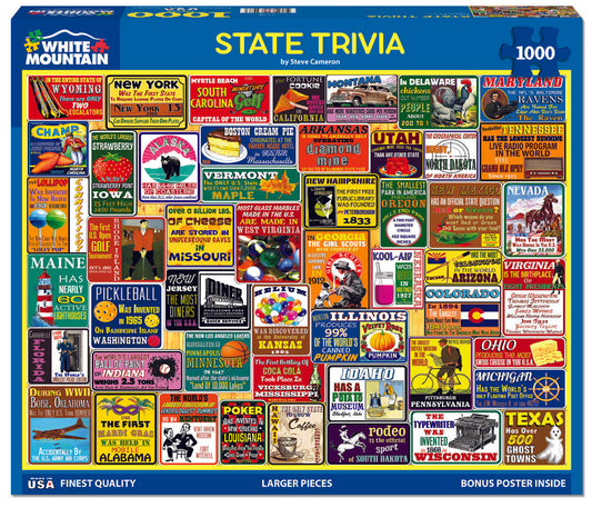 State Trivia  - 1000 Piece Jigsaw Puzzle